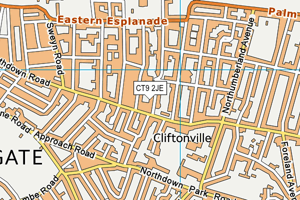 CT9 2JE map - OS VectorMap District (Ordnance Survey)