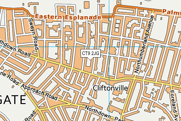 CT9 2JG map - OS VectorMap District (Ordnance Survey)