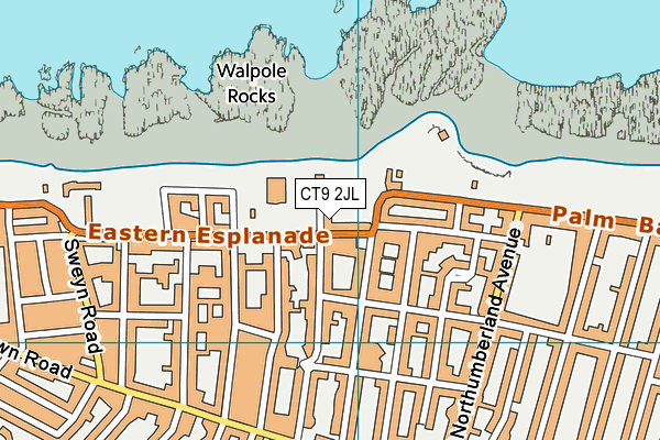 CT9 2JL map - OS VectorMap District (Ordnance Survey)