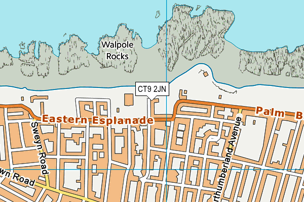 CT9 2JN map - OS VectorMap District (Ordnance Survey)