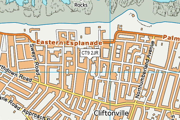 CT9 2JR map - OS VectorMap District (Ordnance Survey)