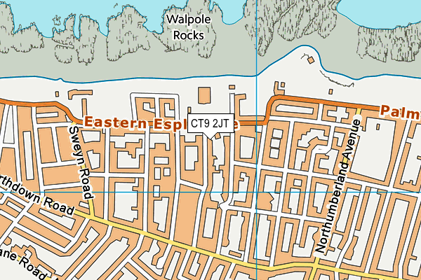 CT9 2JT map - OS VectorMap District (Ordnance Survey)