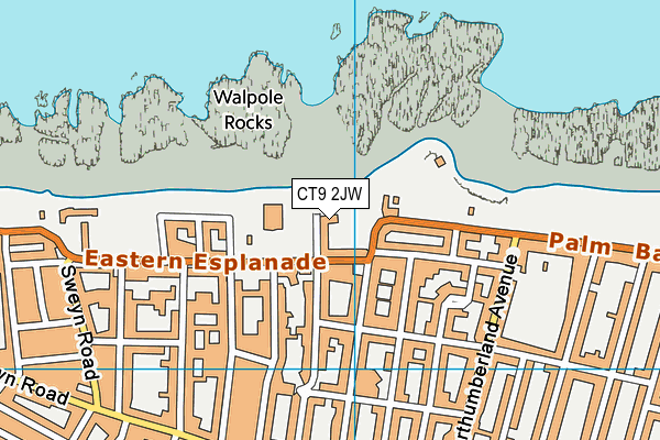 CT9 2JW map - OS VectorMap District (Ordnance Survey)