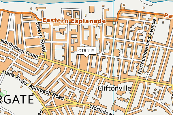 CT9 2JY map - OS VectorMap District (Ordnance Survey)