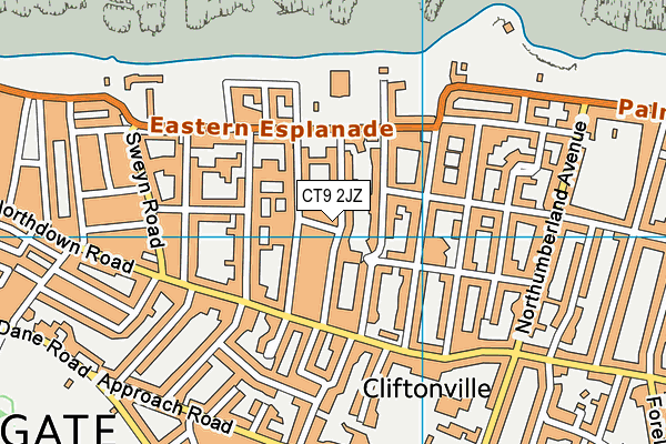 CT9 2JZ map - OS VectorMap District (Ordnance Survey)