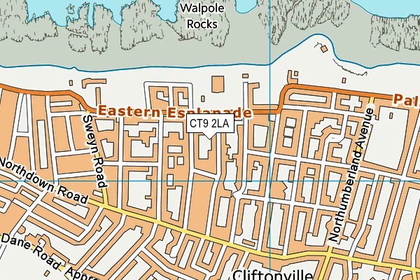 CT9 2LA map - OS VectorMap District (Ordnance Survey)