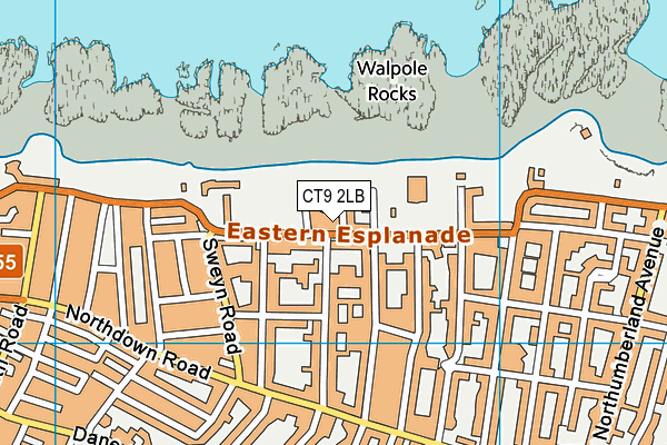 CT9 2LB map - OS VectorMap District (Ordnance Survey)