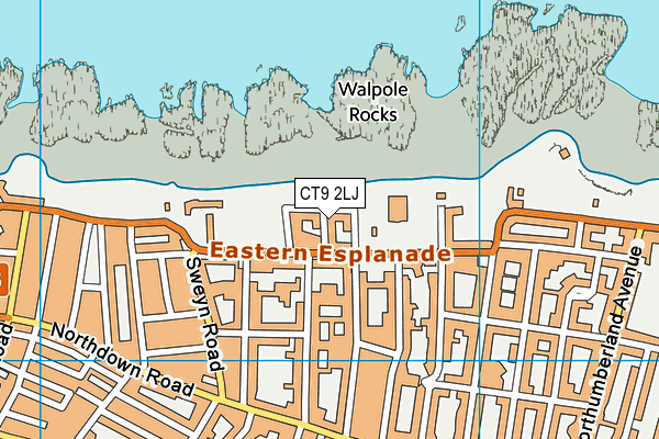 CT9 2LJ map - OS VectorMap District (Ordnance Survey)