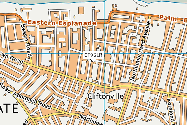 CT9 2LR map - OS VectorMap District (Ordnance Survey)