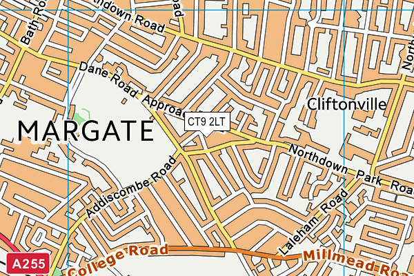 CT9 2LT map - OS VectorMap District (Ordnance Survey)