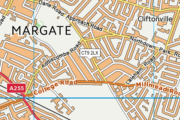 CT9 2LX map - OS VectorMap District (Ordnance Survey)