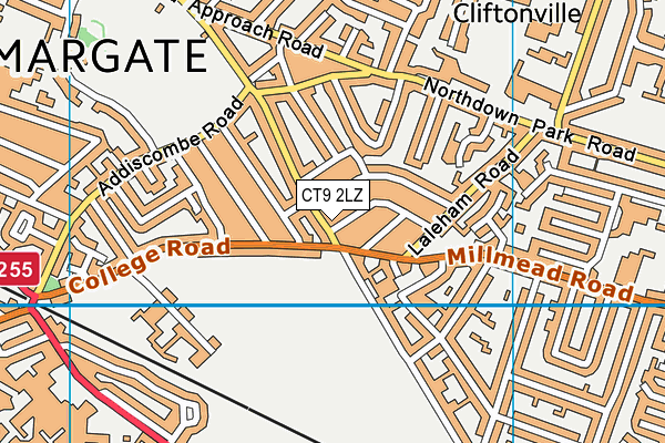 CT9 2LZ map - OS VectorMap District (Ordnance Survey)