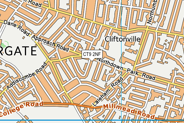 CT9 2NF map - OS VectorMap District (Ordnance Survey)