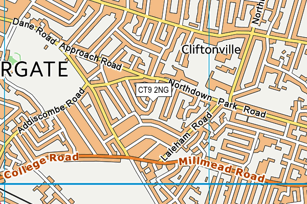 CT9 2NG map - OS VectorMap District (Ordnance Survey)