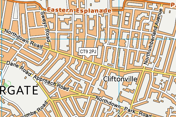 CT9 2PJ map - OS VectorMap District (Ordnance Survey)
