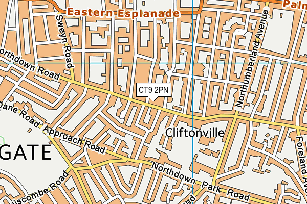 CT9 2PN map - OS VectorMap District (Ordnance Survey)