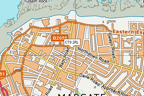 CT9 2RL map - OS VectorMap District (Ordnance Survey)