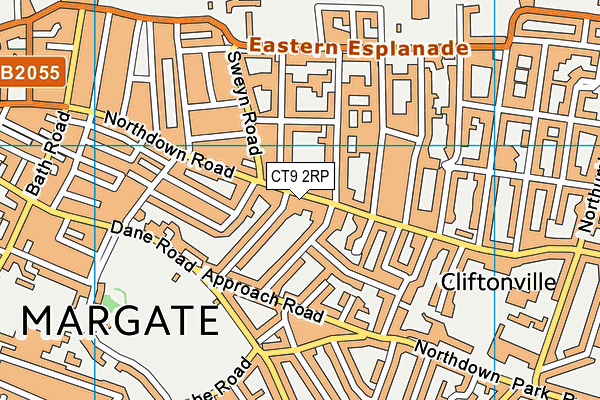 CT9 2RP map - OS VectorMap District (Ordnance Survey)