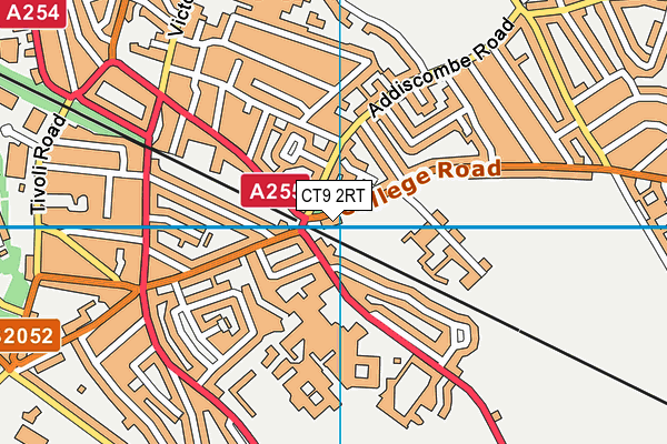 CT9 2RT map - OS VectorMap District (Ordnance Survey)