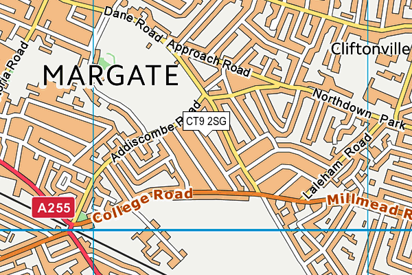 CT9 2SG map - OS VectorMap District (Ordnance Survey)