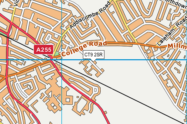 CT9 2SR map - OS VectorMap District (Ordnance Survey)