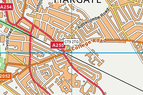 CT9 2TG map - OS VectorMap District (Ordnance Survey)