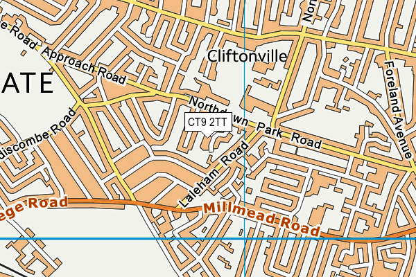 CT9 2TT map - OS VectorMap District (Ordnance Survey)