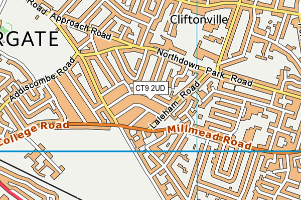 CT9 2UD map - OS VectorMap District (Ordnance Survey)