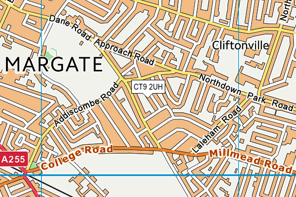 CT9 2UH map - OS VectorMap District (Ordnance Survey)