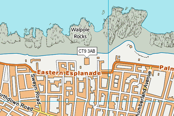 CT9 3AB map - OS VectorMap District (Ordnance Survey)