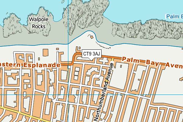 CT9 3AJ map - OS VectorMap District (Ordnance Survey)