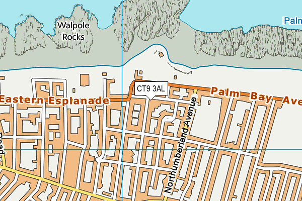 CT9 3AL map - OS VectorMap District (Ordnance Survey)