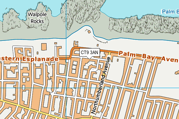 CT9 3AN map - OS VectorMap District (Ordnance Survey)