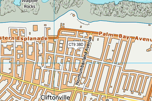 CT9 3BD map - OS VectorMap District (Ordnance Survey)