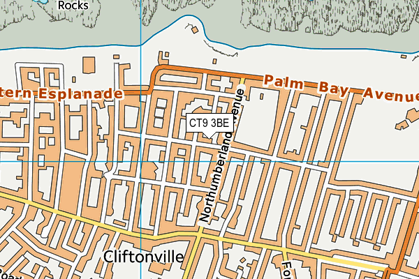 CT9 3BE map - OS VectorMap District (Ordnance Survey)