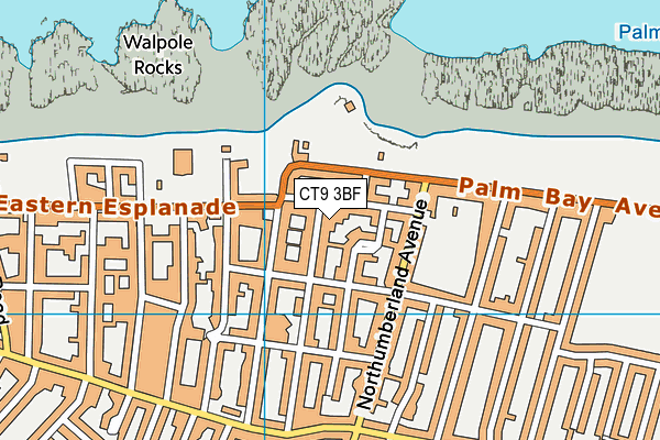 CT9 3BF map - OS VectorMap District (Ordnance Survey)