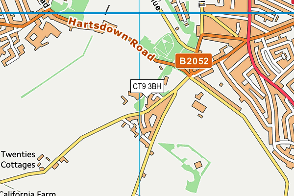 CT9 3BH map - OS VectorMap District (Ordnance Survey)