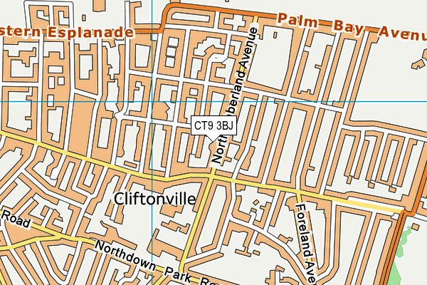 CT9 3BJ map - OS VectorMap District (Ordnance Survey)