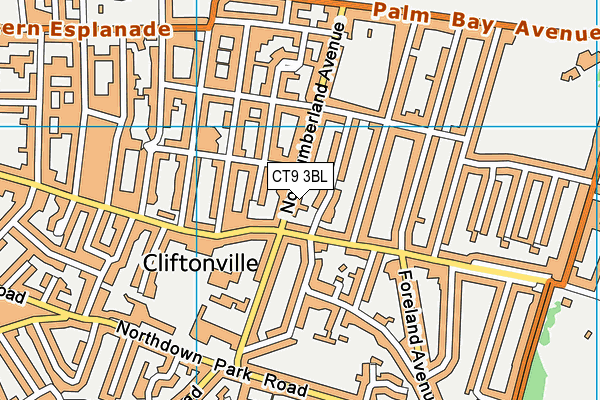 CT9 3BL map - OS VectorMap District (Ordnance Survey)