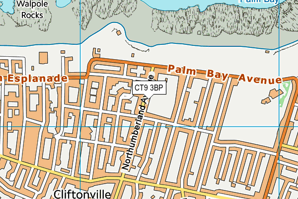 CT9 3BP map - OS VectorMap District (Ordnance Survey)