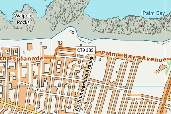 CT9 3BS map - OS VectorMap District (Ordnance Survey)