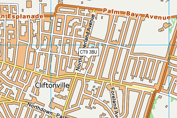 CT9 3BU map - OS VectorMap District (Ordnance Survey)