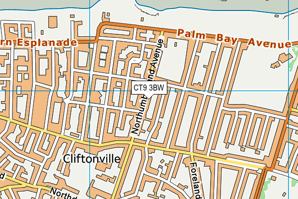 CT9 3BW map - OS VectorMap District (Ordnance Survey)