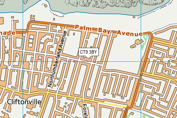 CT9 3BY map - OS VectorMap District (Ordnance Survey)