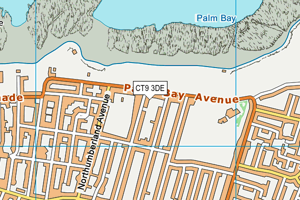 CT9 3DE map - OS VectorMap District (Ordnance Survey)