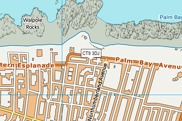 CT9 3DJ map - OS VectorMap District (Ordnance Survey)