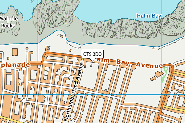 CT9 3DQ map - OS VectorMap District (Ordnance Survey)