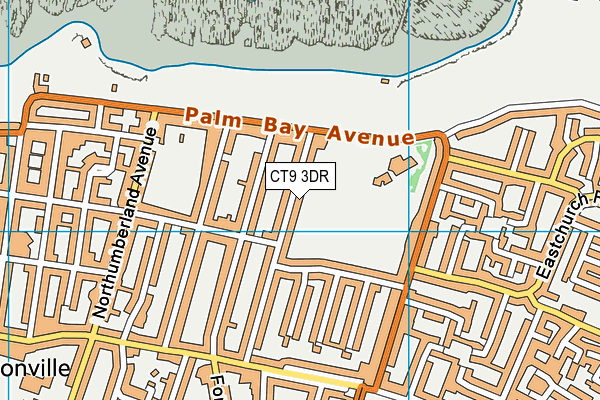 CT9 3DR map - OS VectorMap District (Ordnance Survey)