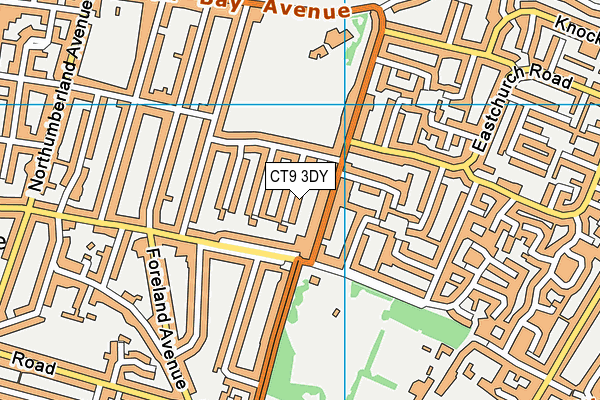 CT9 3DY map - OS VectorMap District (Ordnance Survey)