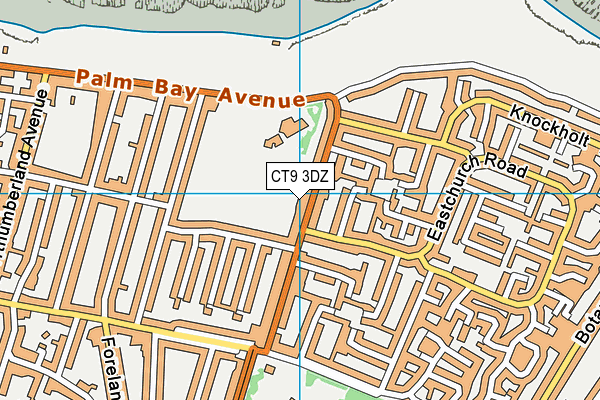 CT9 3DZ map - OS VectorMap District (Ordnance Survey)